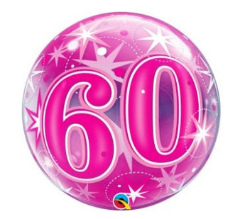 Ballon Bubble - 60 Ans Rose - Party Shop