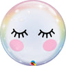 Qualatex - Ballon Bubble - Cils Multicolore - Party Shop