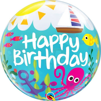 Ballon Bubbles - Sous L'Océan (Happy Birthday) - Party Shop