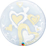 Qualatex - Ballon Double Bubble - Coeur - Party Shop