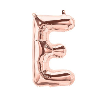 Ballon Mylar 16" - E Rose Gold Party Shop