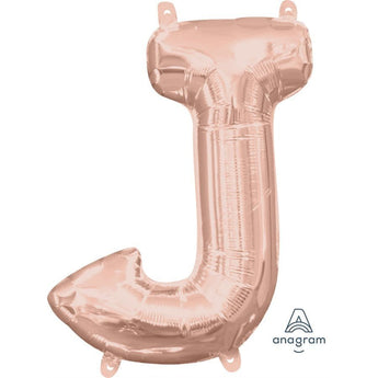 Ballon Mylar 16" - J Rose Gold Party Shop