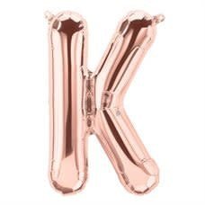 Ballon Mylar 16" - K Rose Gold Party Shop