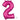 Anagram - Ballon Mylar 16" - Nombre 2 Magenta - Party Shop