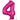 Anagram - Ballon Mylar 16" - Nombre 4 Magenta - Party Shop