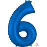 Anagram - Ballon Mylar 16" - Nombre 6 Bleu - Party Shop