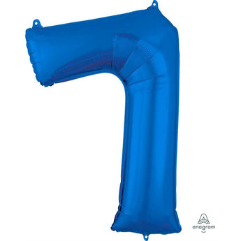 Ballon Mylar 16" - Nombre 7 Bleu Party Shop