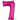 Anagram - Ballon Mylar 16" - Nombre 7 Magenta - Party Shop