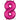 Ballon Mylar 16" - Nombre 8 Magenta Party Shop