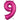 Anagram - Ballon Mylar 16" - Nombre 9 Magenta - Party Shop