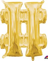 Ballon Mylar 16" - # Or Party Shop