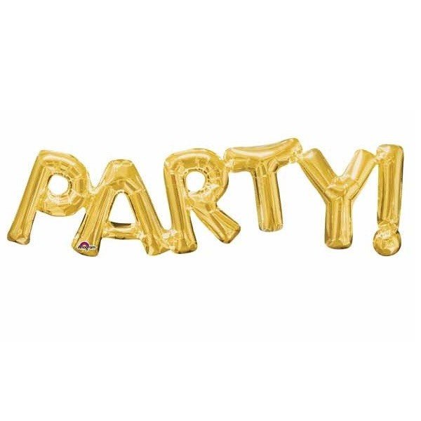 Ballon Mylar 16" - "Party!" - Or Party Shop