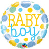 Qualatex - Ballon Mylar 18'' - Baby Boy Pois - Party Shop