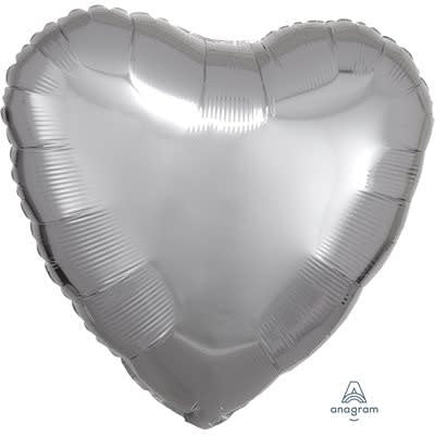 Ballon Mylar 18'' Coeur - Argent Party Shop