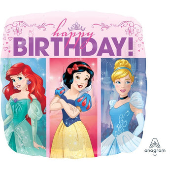 Ballon Mylar 18 Po - Happy Birthday Princesses Disney Party Shop