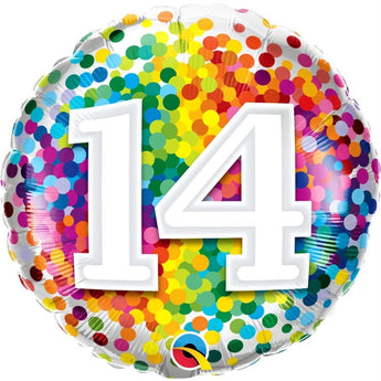 Ballon Mylar 18Po - 14 Ans Confetti Party Shop