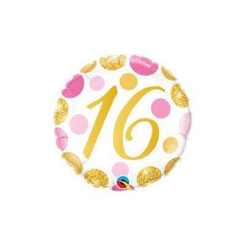 Ballon Mylar 18Po - 16 Ans Rose Et Or Party Shop