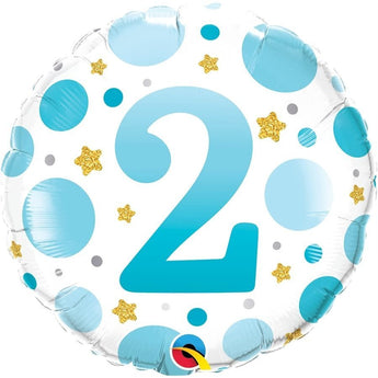 Ballon Mylar 18Po - 2 Ans Bleu Party Shop