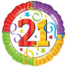 Ballon Mylar 18Po - 21 Ans Party Shop