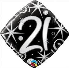 Ballon Mylar 18Po - 21 Ans Forme De Losange Party Shop