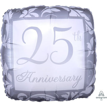 Ballon Mylar 18Po - 25 Anniversary Carré Party Shop