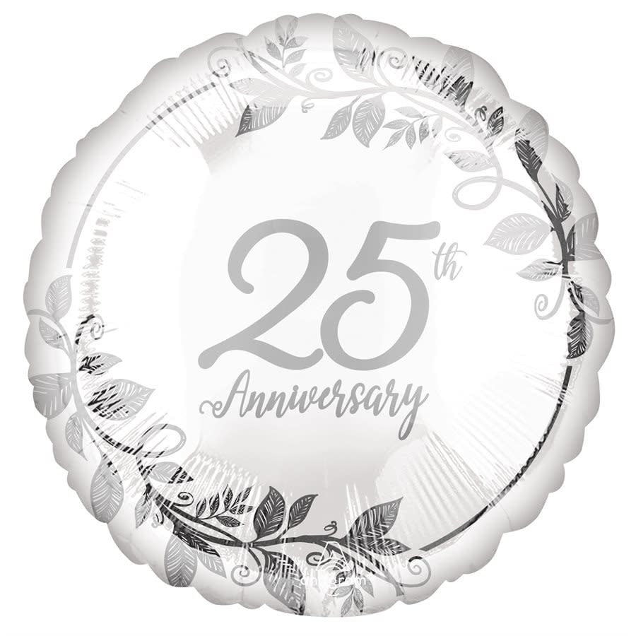 Ballon Mylar 18Po - 25Th Anniversary Party Shop