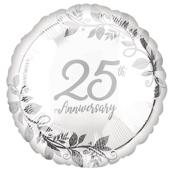 Ballon Mylar 18Po - 25Th Anniversary Party Shop