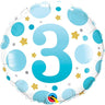 Anagram - Ballon Mylar 18Po - 3 Ans Bleu - Party Shop