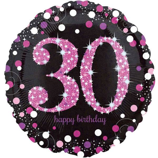 Ballon Mylar 18Po - 30 Ans Rose Party Shop