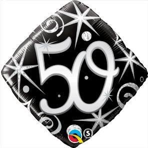 Ballon Mylar 18Po - 50 Ans Noir Party Shop