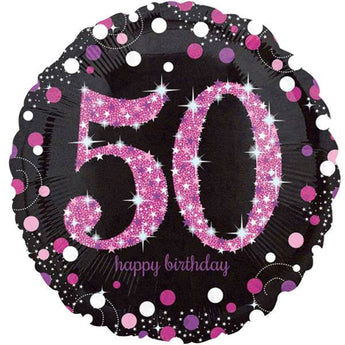 Ballon Mylar 18Po - 50 Ans Rose Party Shop