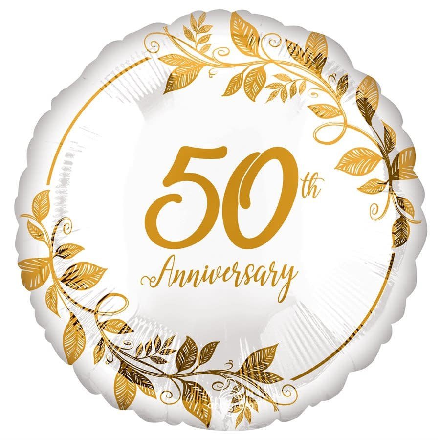 Ballon Mylar 18Po - 50Th Anniversary Party Shop