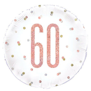 Ballon Mylar 18Po - 60 Ans Rose Gold Party Shop