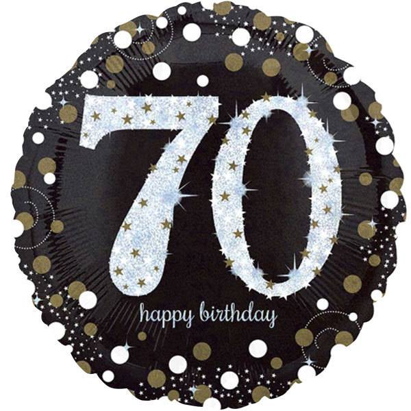 Ballon Mylar 18Po - 70 Ans Argent Party Shop