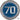 Anagram - Ballon Mylar 18Po - 70 Ans Bleu Marin Et Argent - Party Shop