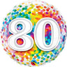 Qualatex - Ballon Mylar 18Po - 80 Ans Confetti - Party Shop