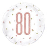 Unique - Ballon Mylar 18Po - 80 Ans Rose Gold - Party Shop
