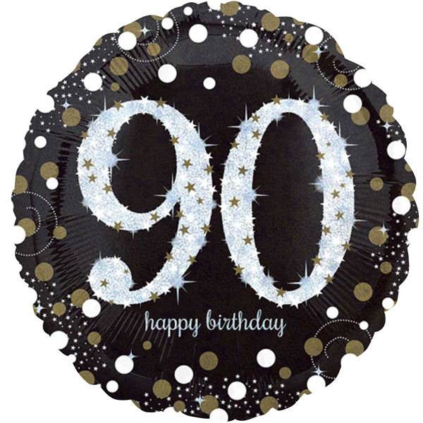 Ballon Mylar 18Po - 90 Ans Argent Party Shop