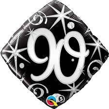 Ballon Mylar 18Po - 90 Ans Forme De Losange Party Shop