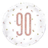 Unique - Ballon Mylar 18Po - 90 Ans Rosegold - Party Shop