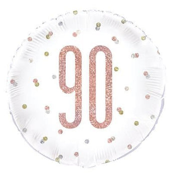 Ballon Mylar 18Po - 90 Ans Rosegold Party Shop