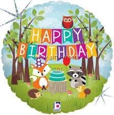 Ballon Mylar 18Po - Animaux De La Forêt Happy Birthday Party Shop