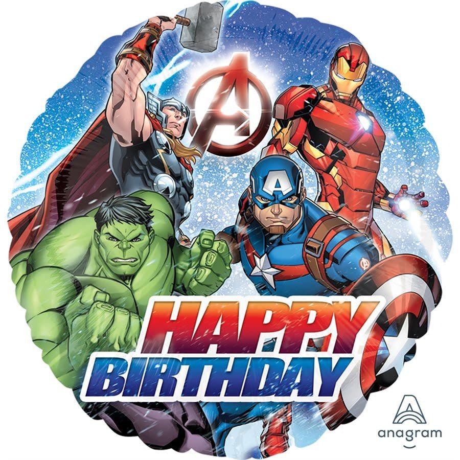 Ballon Mylar 18Po - Avengers - Happy Birthday Party Shop