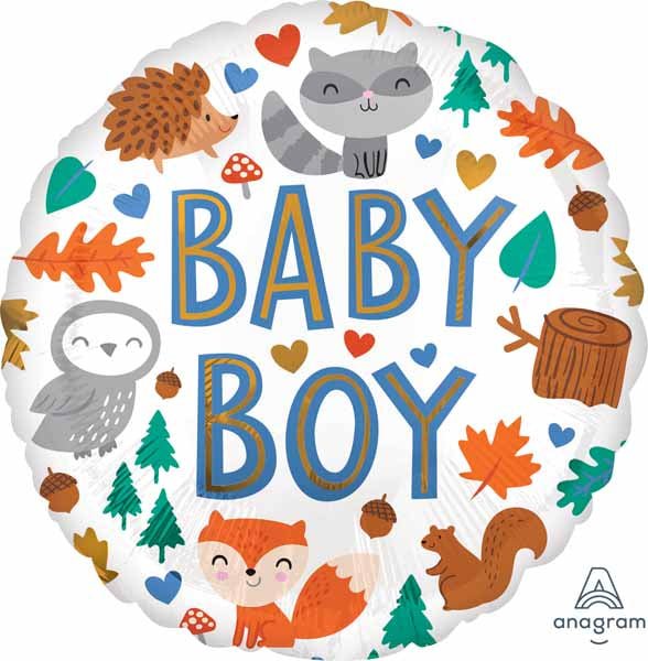 Ballon Mylar 18Po - Baby Boy - Aimaux De La Forêt Party Shop