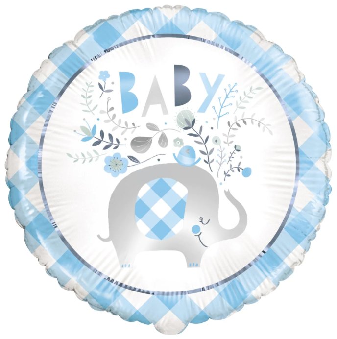 Ballon Mylar 18Po - Baby (Élephant Bleu) Party Shop
