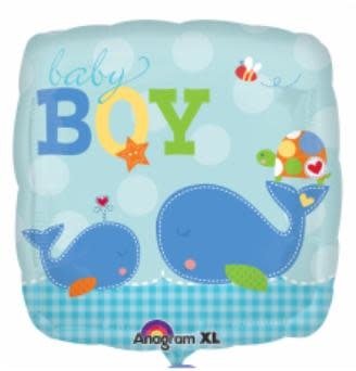 Ballon Mylar 18Po - Baleine Bébé Garçon Party Shop