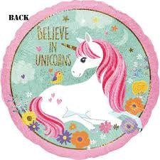 Ballon Mylar 18Po - Believe In Unicorns Party Shop