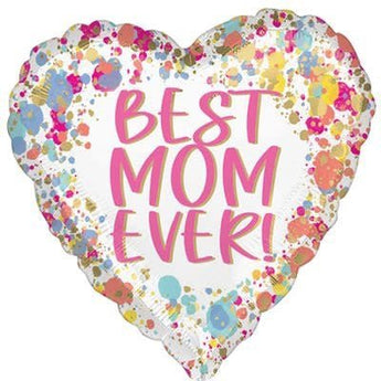 Ballon Mylar 18Po - Best Mom Ever (Coeur) Party Shop