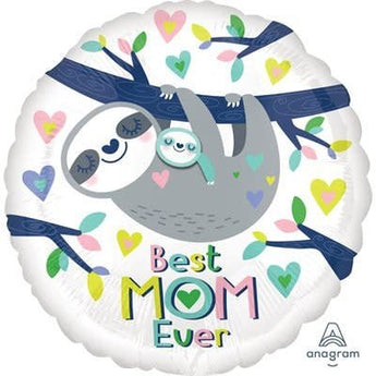 Ballon Mylar 18Po - Best Mom Ever Paresseux Party Shop