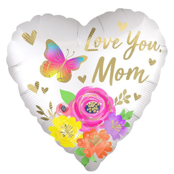 Ballon Mylar 18Po - Coeur Love You Mom Party Shop